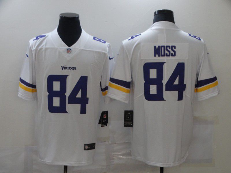 Cheap Men Minnesota Vikings 84 Moss White Nike Limited Vapor Untouchable NFL Jerseys